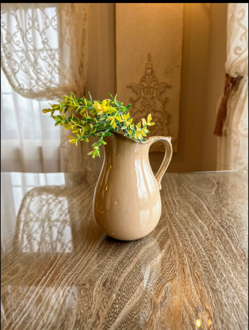 フランスアンティーク 歌わさ オパールセントガラスの花瓶