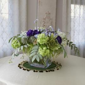 フラワーアレンジ ブルー 大サムネイル1